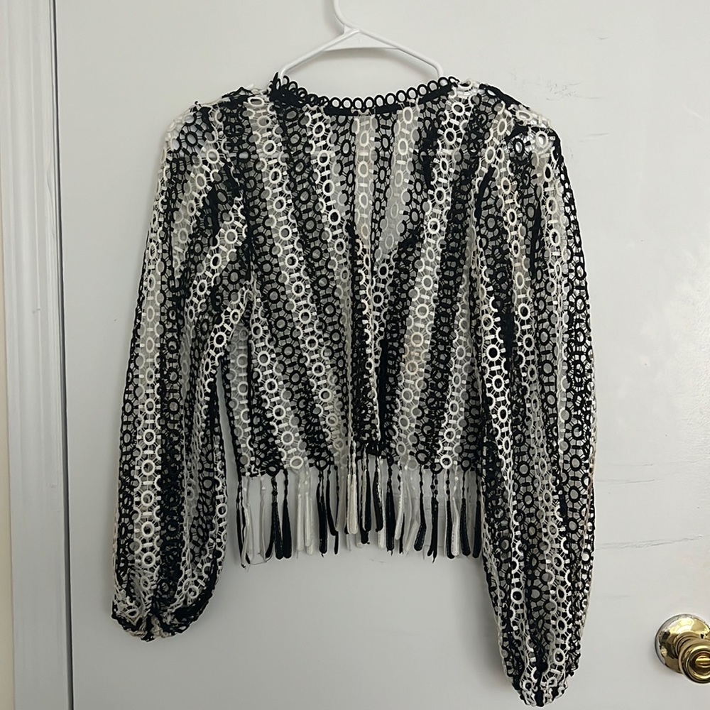 Black and White Zara top